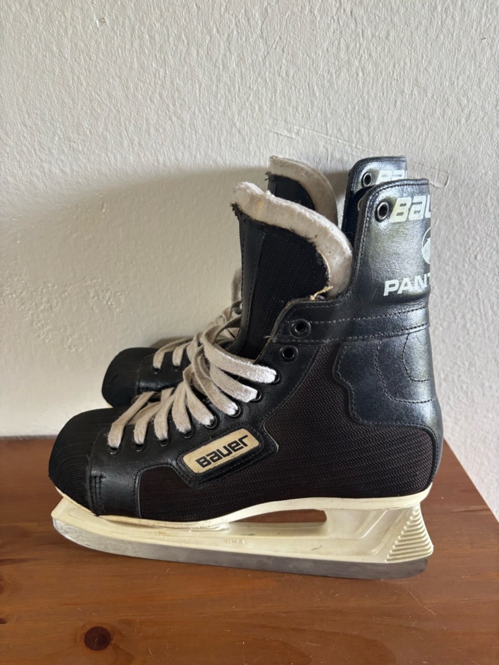Bauer Black Hockey Skates with White Accents